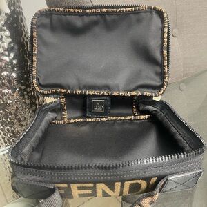 Fendi Black and Brown Toiletry Bag